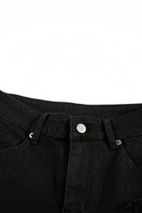 Distressed Cuffed Denim Shorts - Voguevally