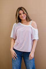Andree by Unit Something Simple Full Size Run Cold Shoulder Tee freeshipping - Voguevally