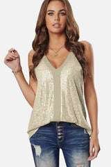 Sequin Racerback Tank freeshipping - Voguevally Global