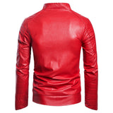 Long Sleeve Zipper Cardigan Leather Jacket/Coat freeshipping - Voguevally Global