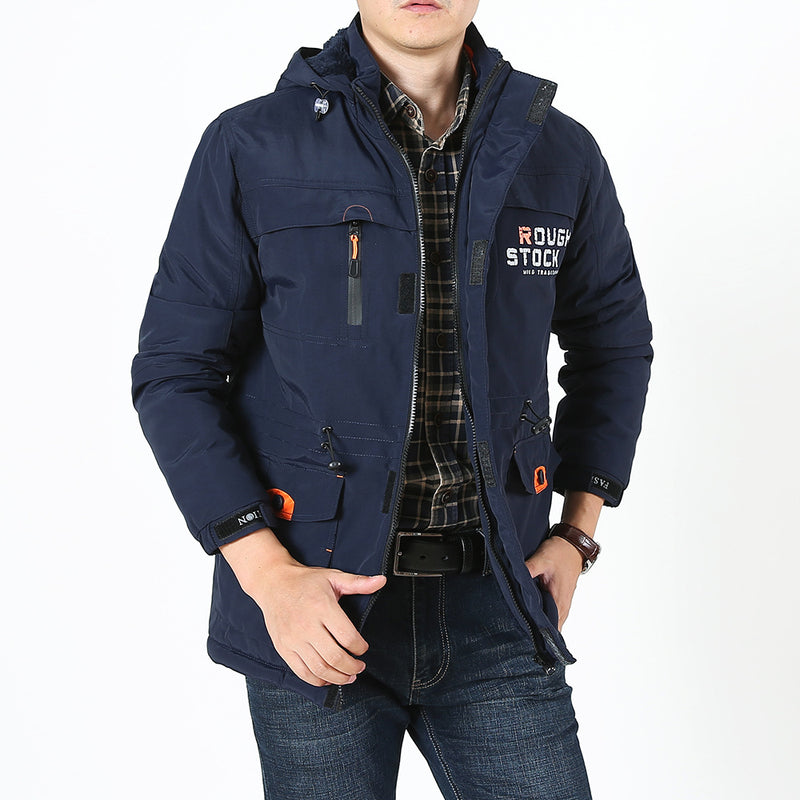 Mens' Cardigan mid-length first-class jacket
