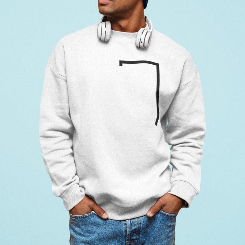 Men's Angled Design Sweatshirt freeshipping - Voguevally Global