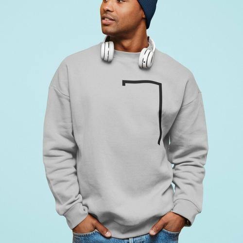Men's Angled Design Sweatshirt freeshipping - Voguevally Global