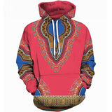 Men's Ethnic Print Hooded Sweatshirt freeshipping - Voguevally Global