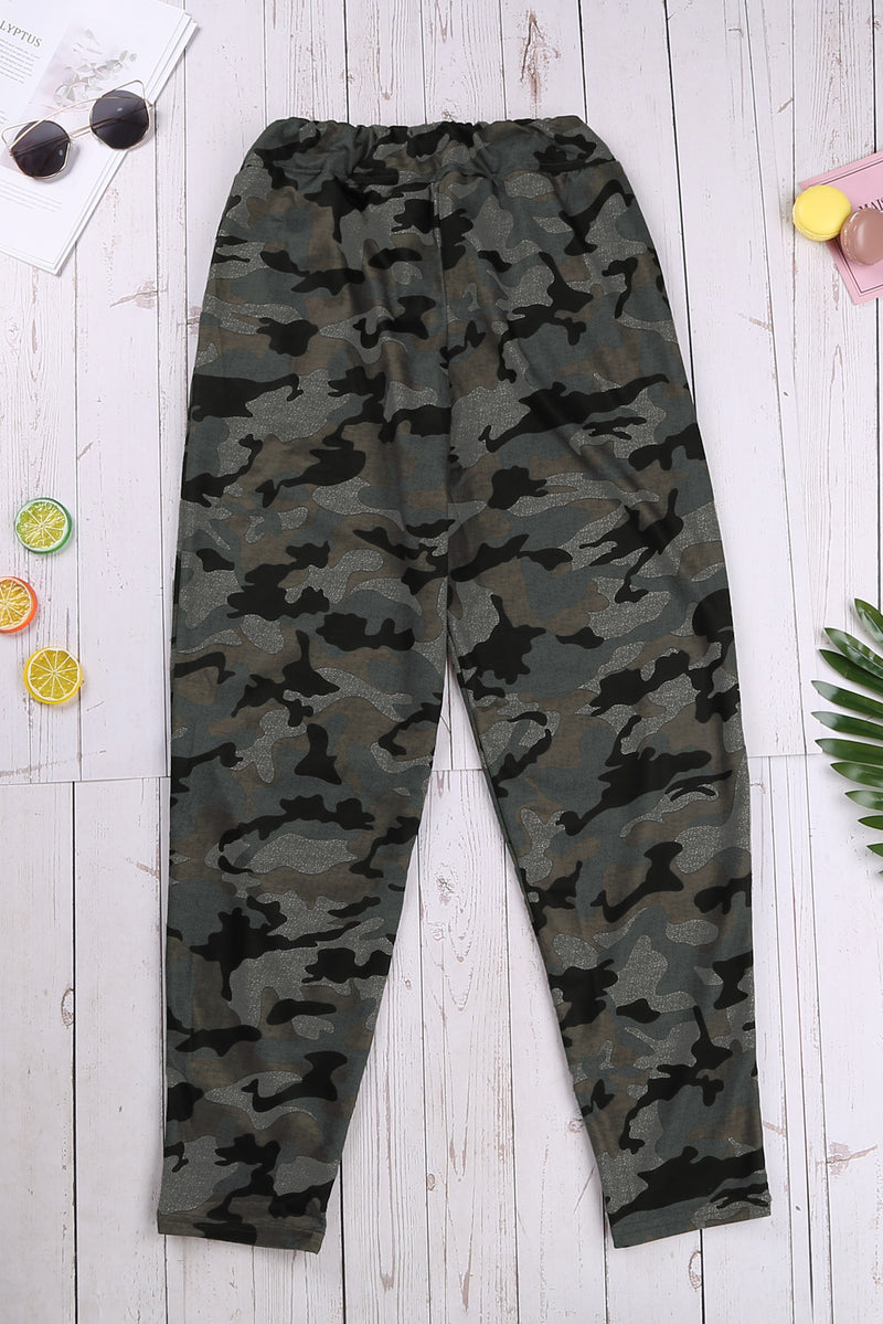 Pocketed Camouflage Drawstring Joggers freeshipping - Voguevally Global