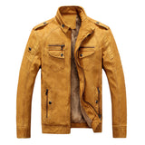 Leather Jacket Plus Velvet Washed Retro freeshipping - Voguevally Global