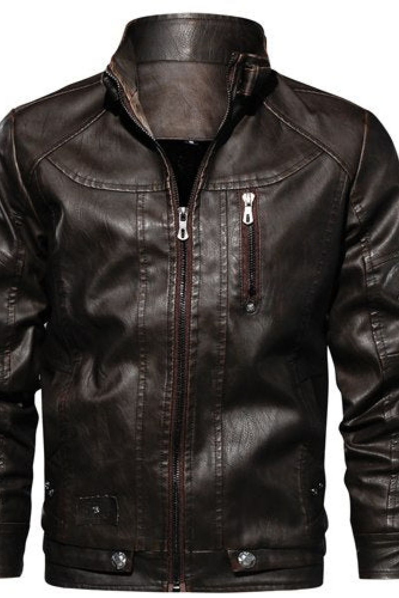 Men Cortex Classification PU Leather Jacket