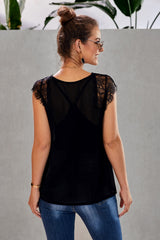 Lace Tank Top with Vest freeshipping - Voguevally Global