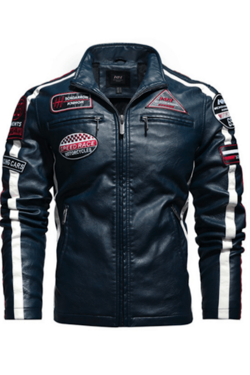 Men's Biker Vegan Leather Jacket