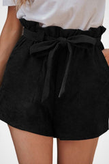 Belted Paper Bag Waist Shorts freeshipping - Voguevally Global