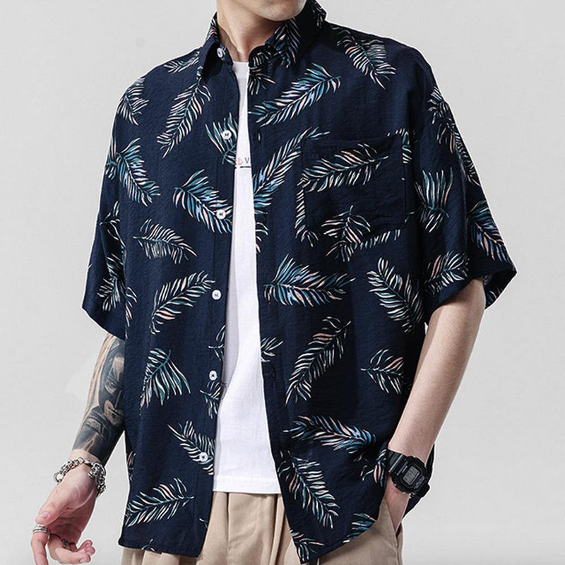 Men's Summer Floral Hawaiian Shirt freeshipping - Voguevally Global